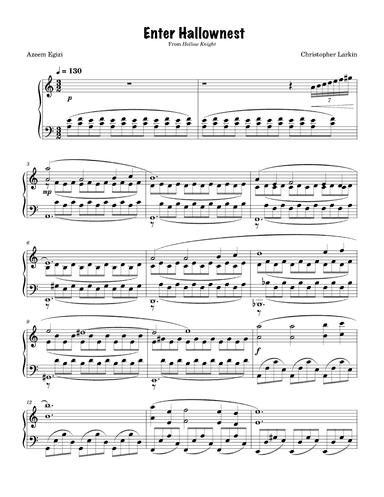 Enter Hallownest (arr. Azeem Egizi)