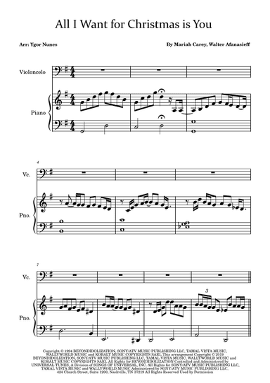 All I Want For Christmas Is You (arr. Ygor Nunes)