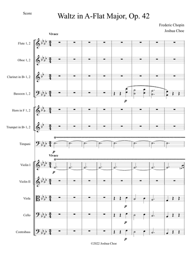 Waltz No. 5 in A-Flat Major, Op. 42, "Grande Valse" (arr. Joshua Choe)