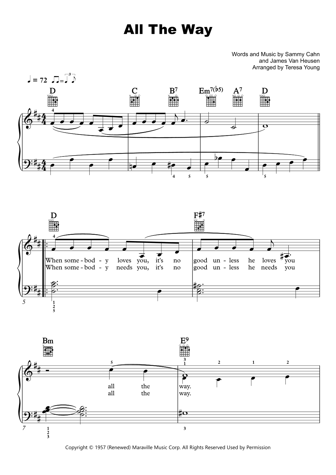All The Way (arr. Teresa Young)