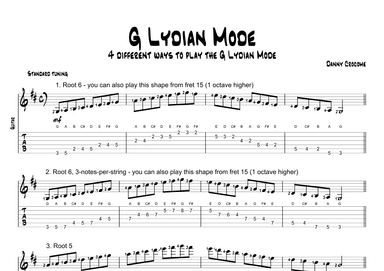 G Lydian Mode (4 Ways to Play)