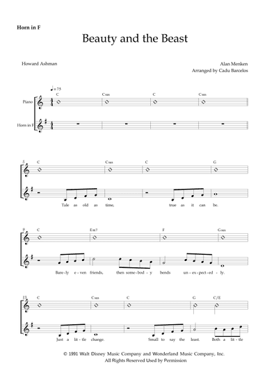 Beauty And The Beast (arr. Cadu Barcelos)