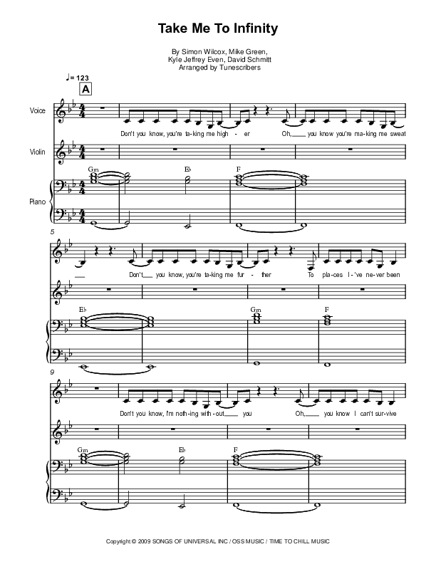 Take Me To Infinity (arr. Tunescribers)