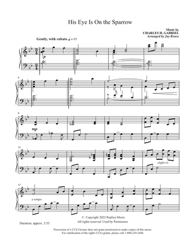 His Eye Is On the Sparrow (arr. Jay Rouse)