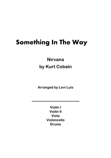 Something In The Way (arr. Levi Luis)