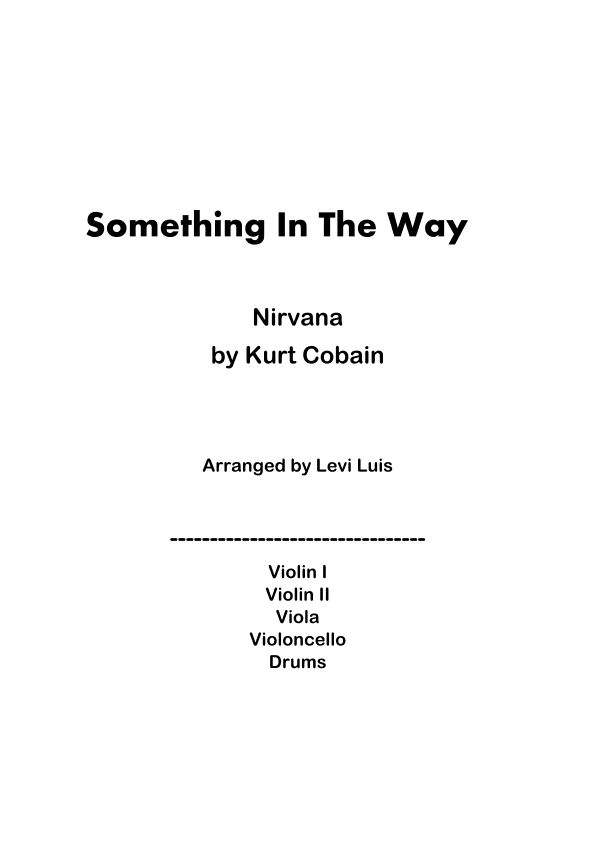 Something In The Way (arr. Levi Luis)