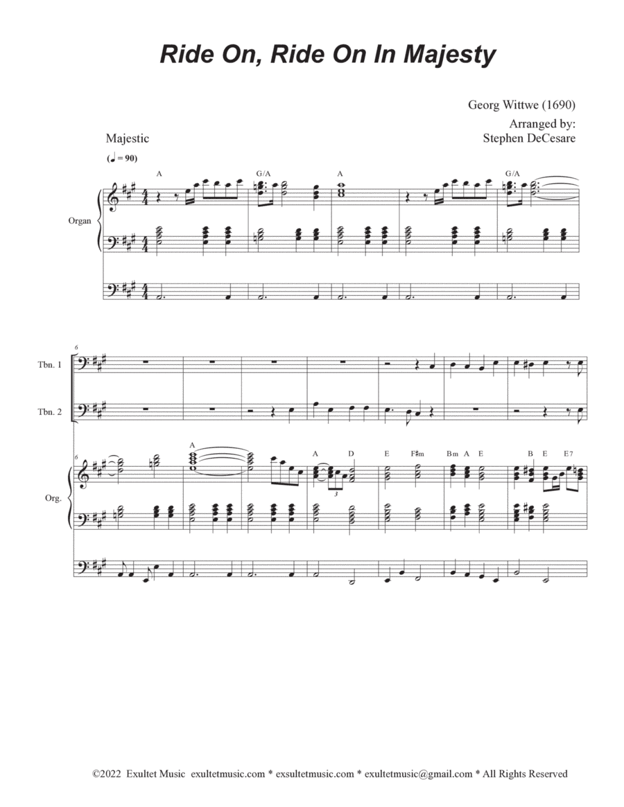Ride On, Ride On In Majesty (Trombone Duet) (arr. Stephen DeCesare)