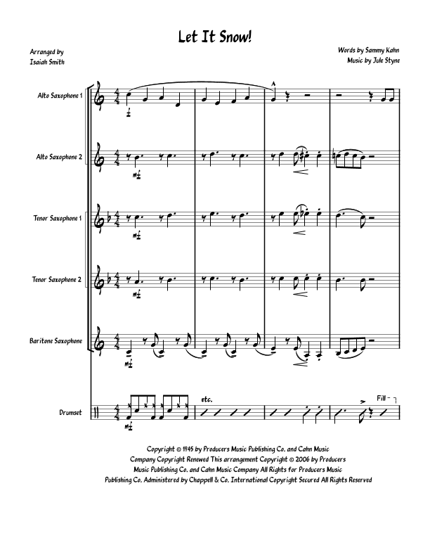 Let It Snow! Let It Snow! Let It Snow! (arr. Isaiah Smith)