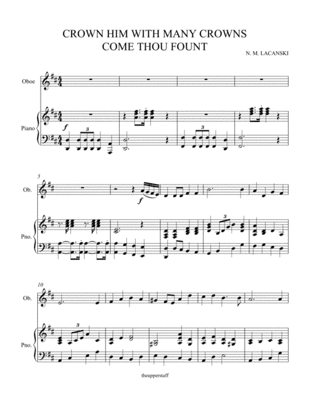 Crown Him With Many Crowns and Come Thou Fount (arr. Nick Lacanski)