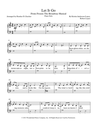 Let It Go (arr. Heather D. Zurcher)