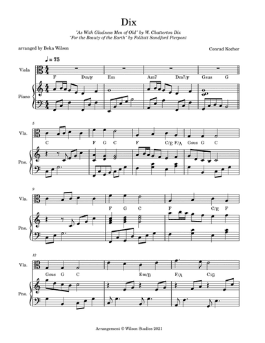 For the Beauty of the Earth--viola solo (arr. Beka Wilson)