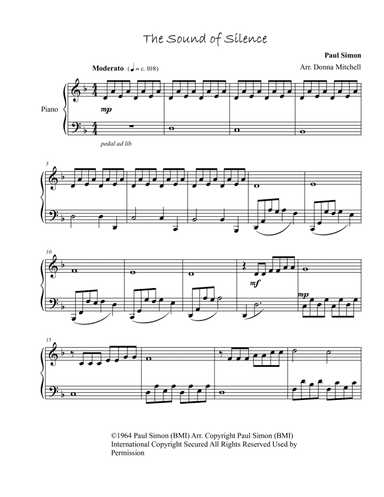 The Sound Of Silence (arr. Donna Mitchell)