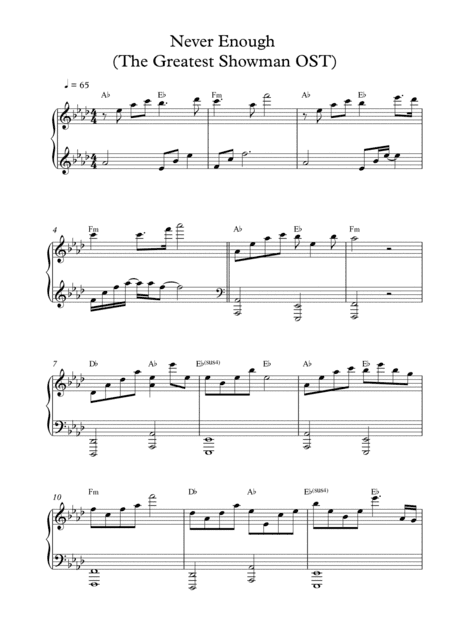 Never Enough (arr. Mercy, P)