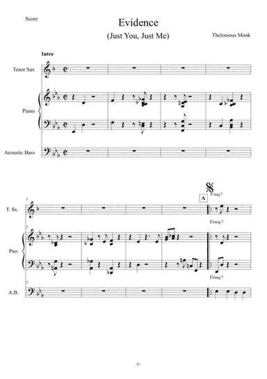 Evidence (arr. The Sheet Music Library)