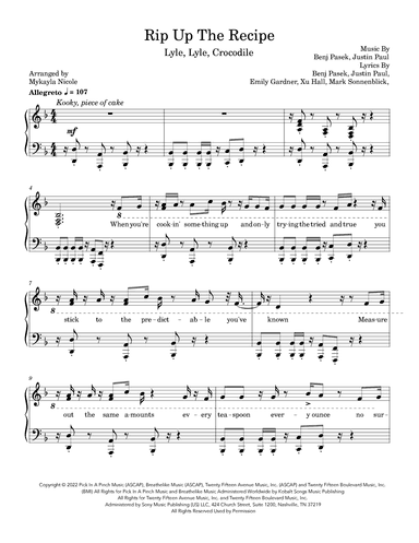 Rip Up The Recipe (arr. Mykayla Nicole)