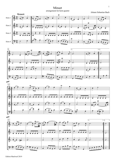 Minuet (arr. Edition Maulwurf)