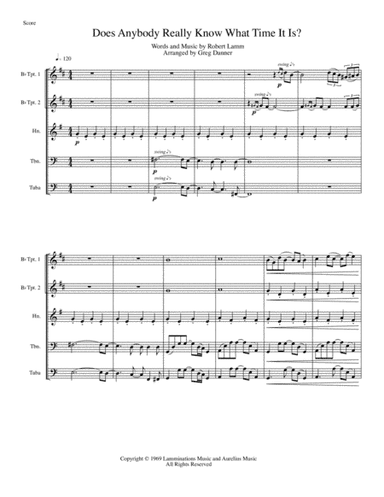 Does Anybody Really Know What Time It Is? (arr. Greg Danner)
