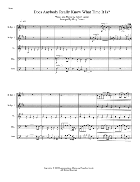 Does Anybody Really Know What Time It Is? (arr. Greg Danner)