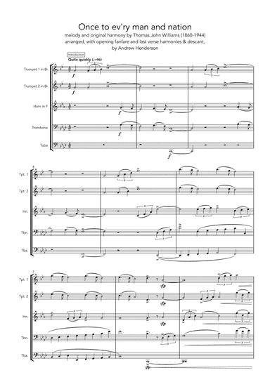 Once to every man and nation (Ton-y-botel/Ebenezer) (brass 5tet & organ, with descant & last verse) (arr. Andrew Henderson)