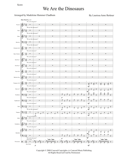 We Are The Dinosaurs (arr. Madeleine Hammer Chadburn)