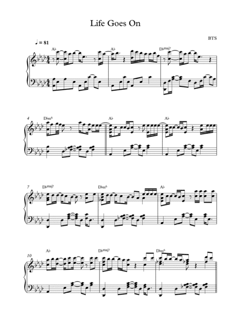 Life Goes On (arr. Mercy, P)