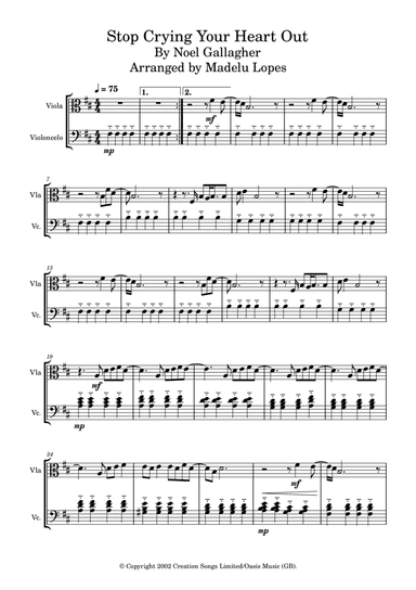 Stop Crying Your Heart Out (arr. Madelu Lopes)