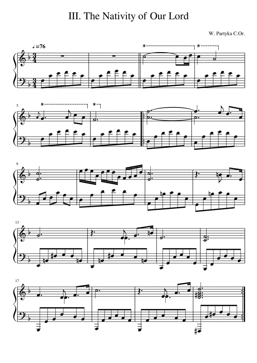 Rosary meditations for piano - III The Nativity of Our Lord