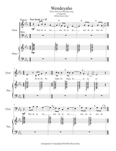 Wendeyaho (arr. Hilton Kean Jones)