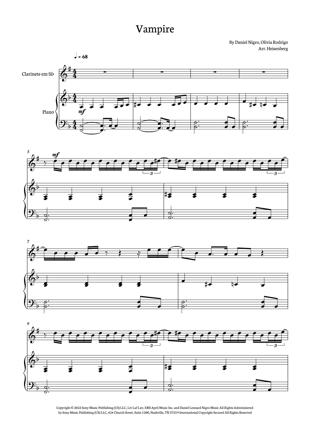 Vampire (arr. Heisenberg)