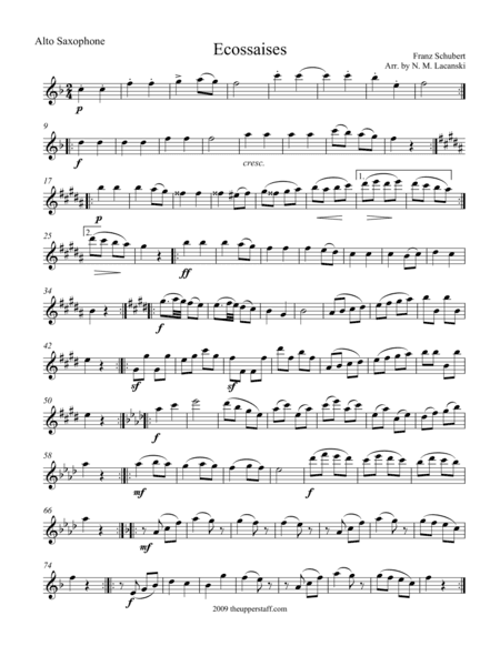 Eccossaises (arr. Nick Lacanski)