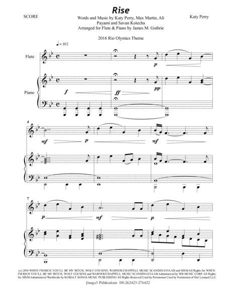 Rise (arr. James M. Guthrie, ASCAP)