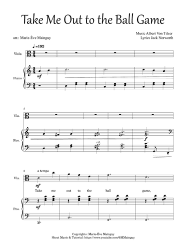 Take Me Out to the Ball Game (arr. Marie-Ève Mainguy)
