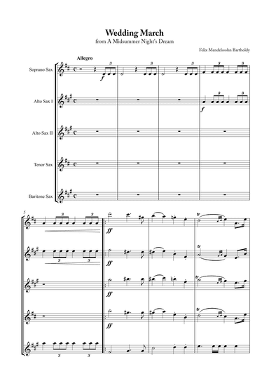 Wedding March - Short Version (arr. Karen Gueiros)