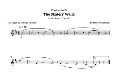 The Skaters Waltz (for beginners) (arr. Rodrigo Faleiros)