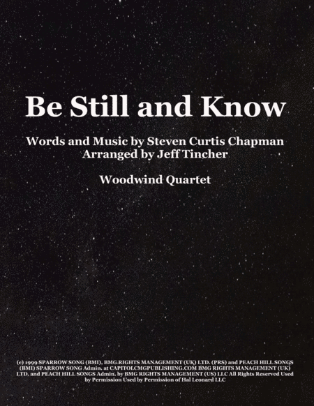 Be Still And Know (arr. Jeff Tincher)