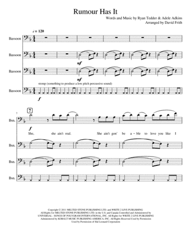 Rumour Has It (arr. David Frith)