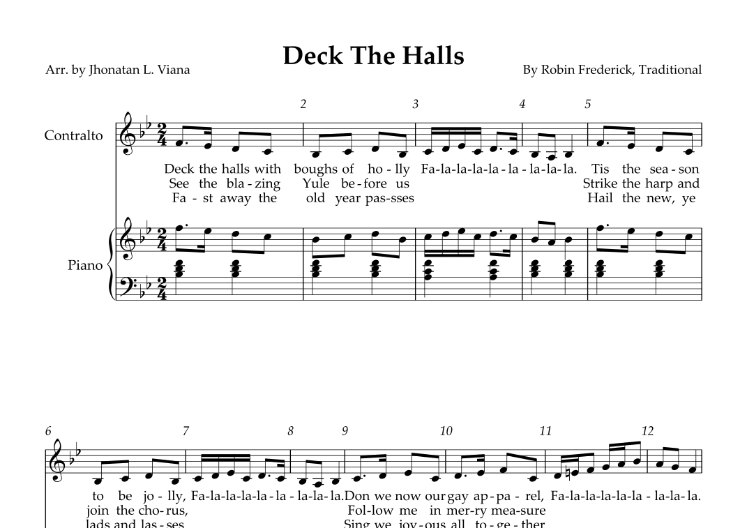 Deck The Halls (arr. Jhonatan Lucio Viana)