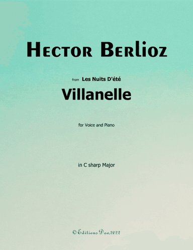 Villanelle, by Berlioz, in C sharp Major (arr. Editions Dao)