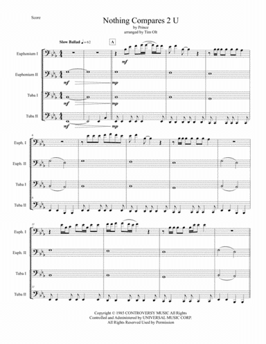Nothing Compares 2 U (arr. Tim Olt)