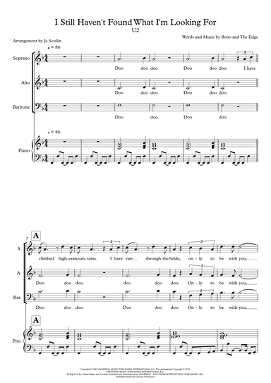 I Still Haven't Found What I'm Looking For (arr. Jo Scullin)
