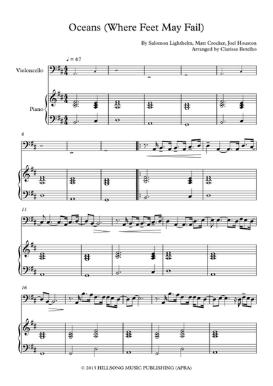 Oceans (where Feet May Fail) (arr. Clarissa Botelho)