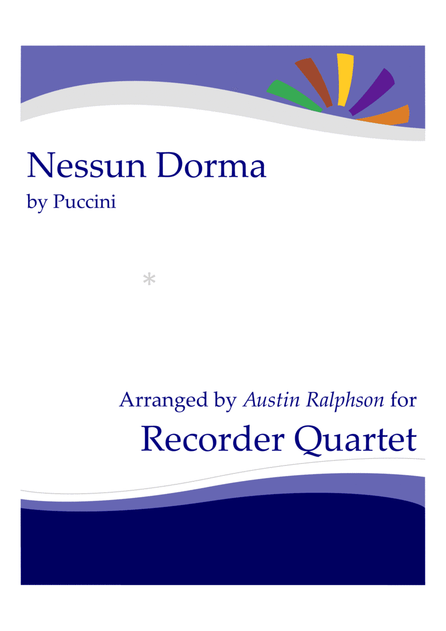 Nessun Dorma - recorder quartet (arr. Austin Ralphson)