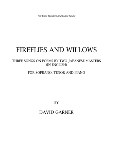 Fireflies and Willows (Tenor Transposition)