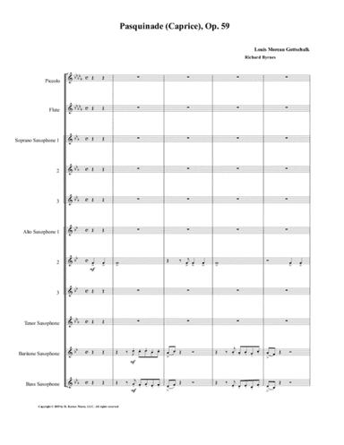Pasquinade (Saxophone Nonet + Flute & Piccolo) (arr. Richard Byrnes)