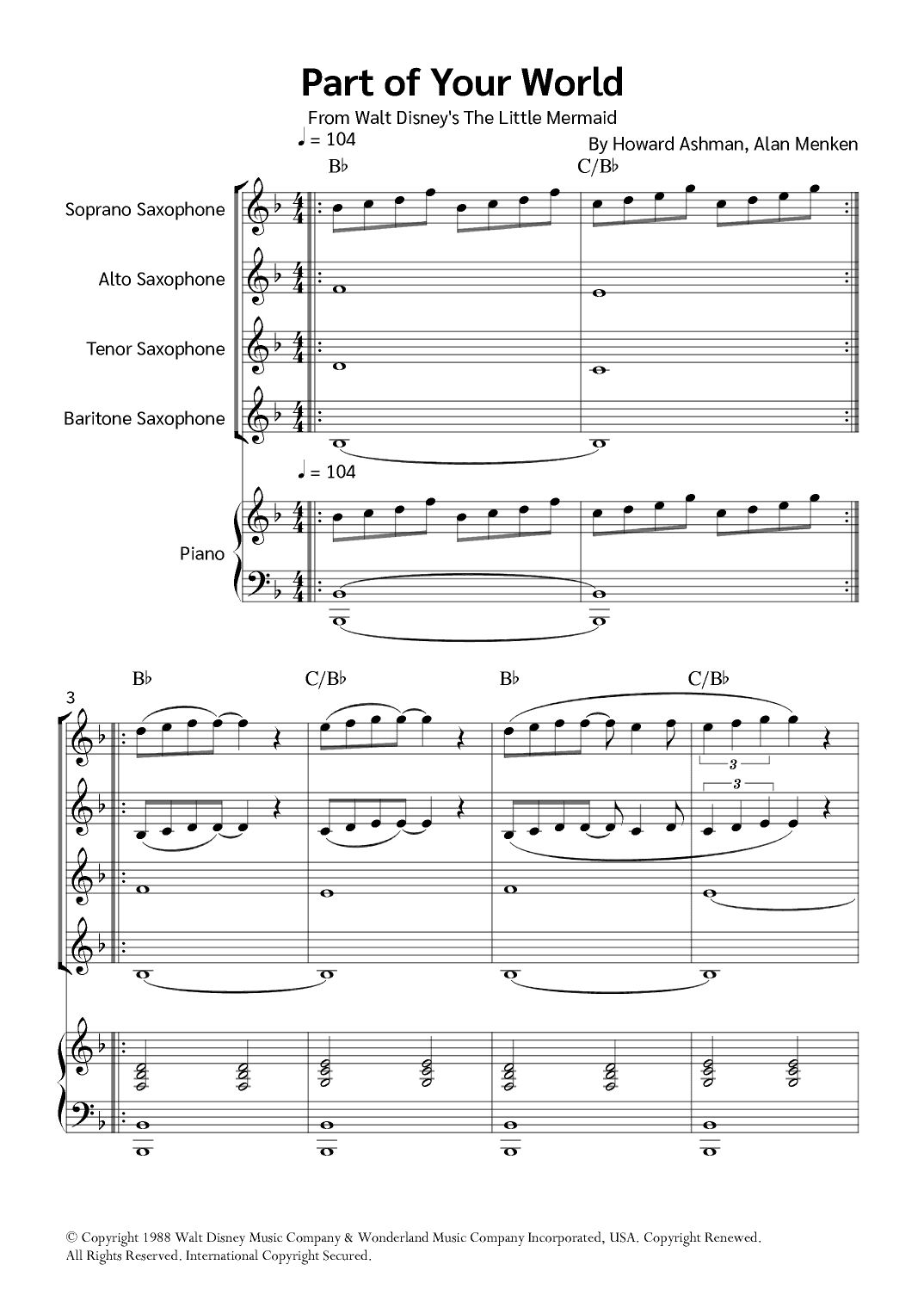 Part Of Your World (reprise) (arr. Jackson Spindler)