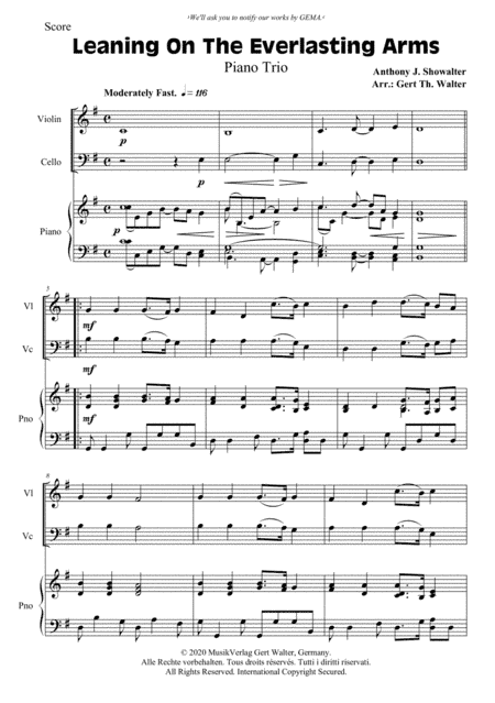 Leaning On The Everlasting Arms (arr. Gert Th. Walter)