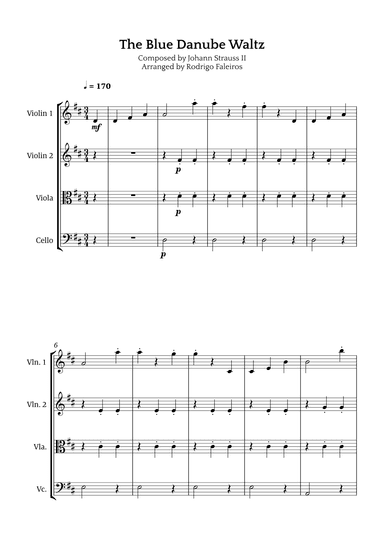 The Blue Danube Waltz (arr. Rodrigo Faleiros)