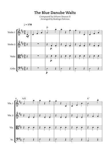 The Blue Danube Waltz (arr. Rodrigo Faleiros)