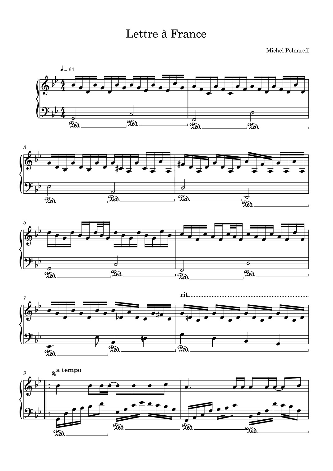 Lettre A France (arr. Harvus Sylvain)