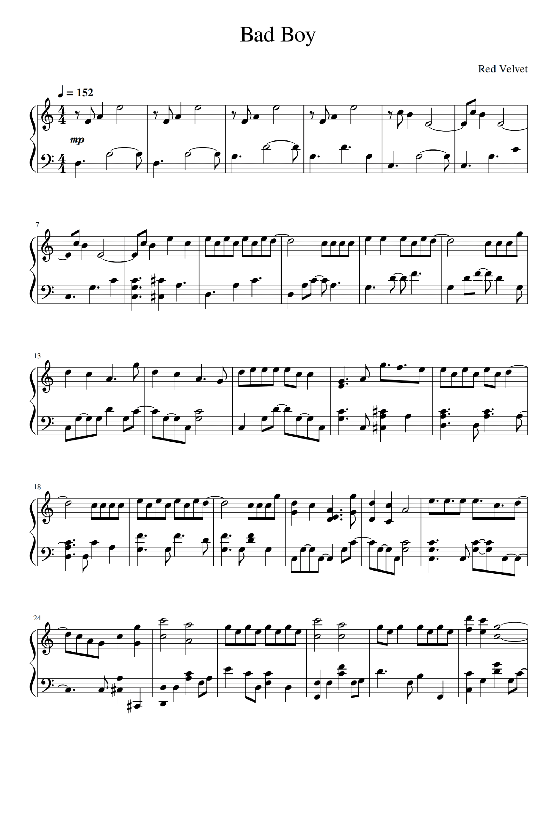Bad Boy (arr. Red Velvet)